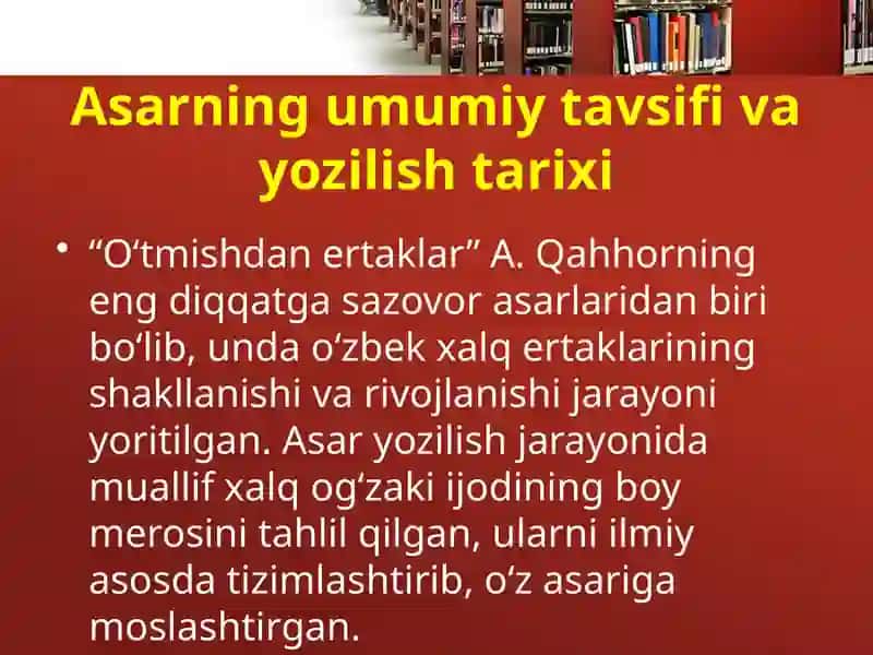 A. Qahhor Oʻtmishdan ertaklar 4