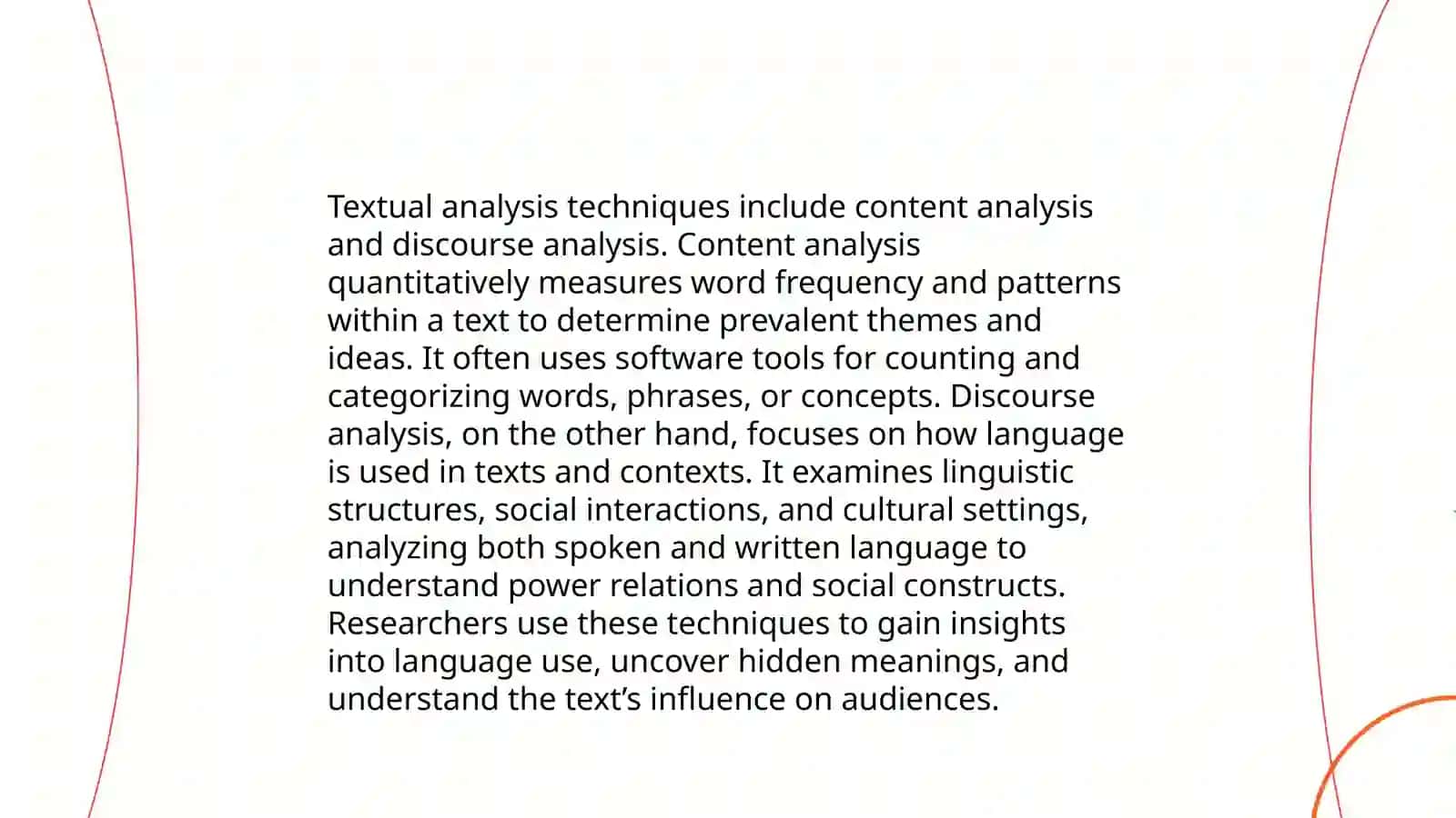 The establishment of textual analysis 4