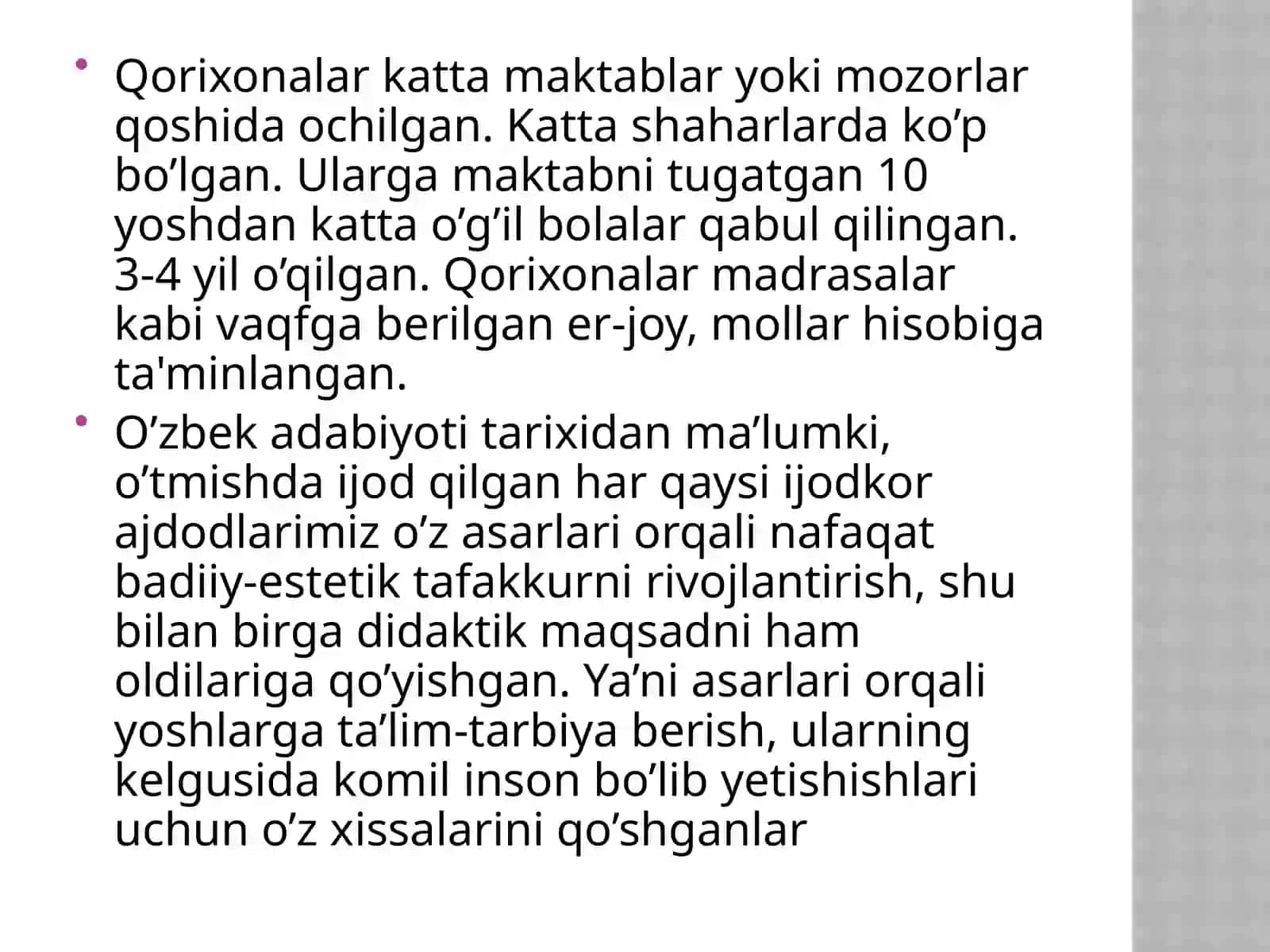 XIX asrning ikkinchi yarmi va XX asrning boshlarida ta’lim va pedagogik fikrlar 4
