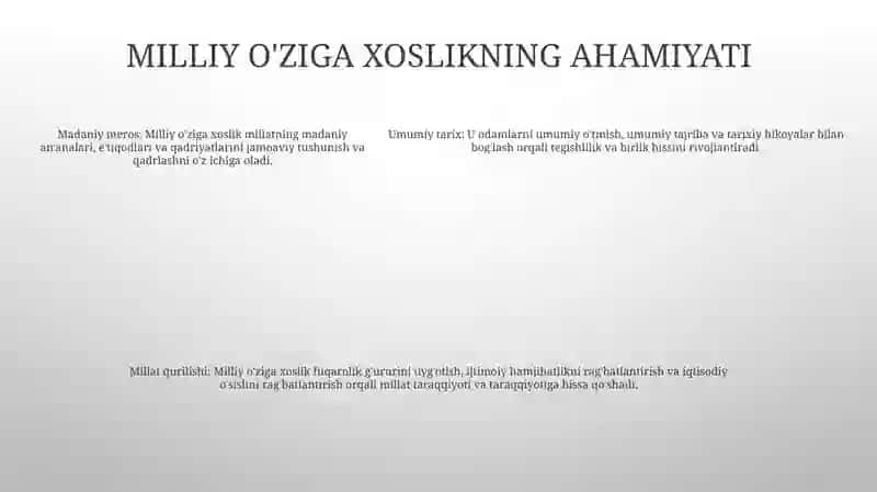 Milliy OʻZlik Va Milliy MaʼNaviyatga Doir Axborotlarning Uzviyligi Va OʻZiga Xosligi 4