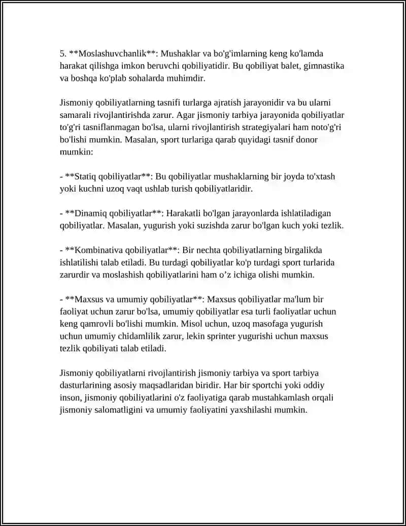 Jismoniy Tarbiyada Jismoniy Qobiliyatlarni Rivojlantirish 4