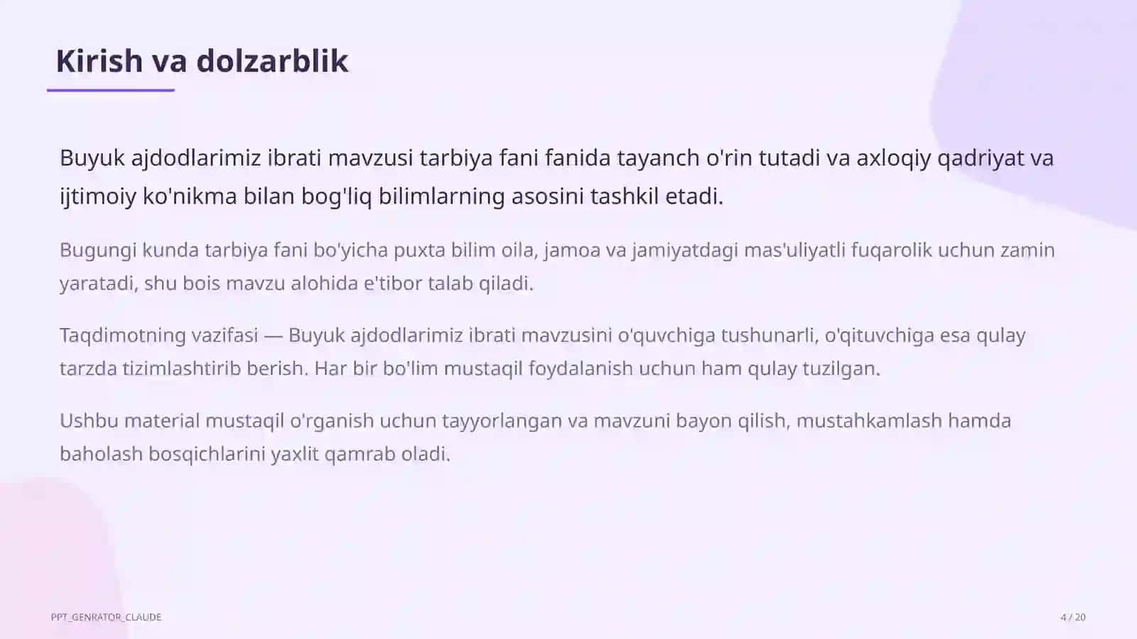 Buyuk ajdodlarimiz ibrati (6-sinf) 4