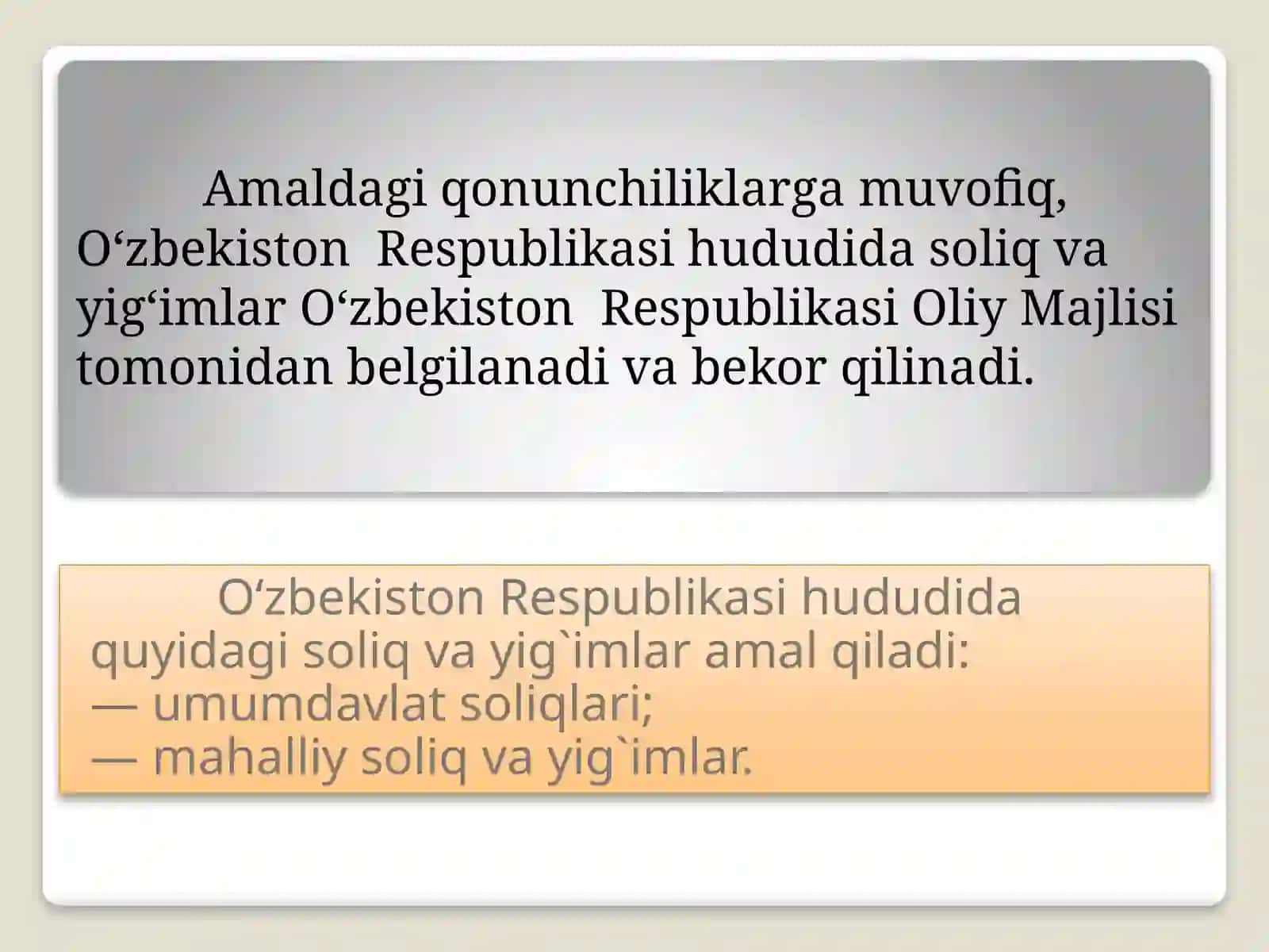 Kichik biznes va tadbirkorlik sub'ektlari soliqlash usullari 4