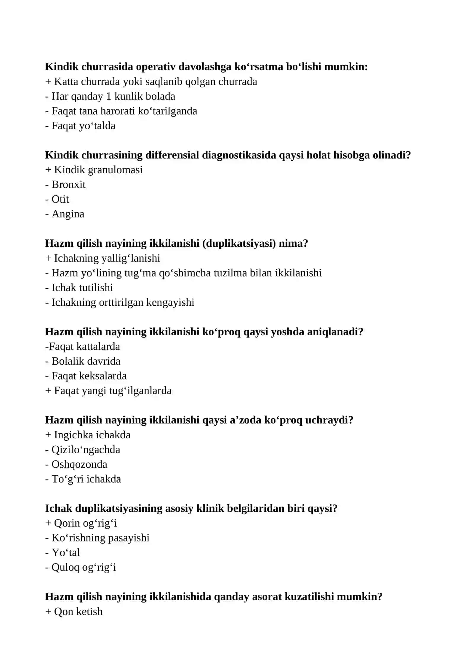 Bolalar xirurgiyasi test 4