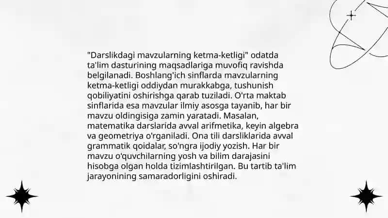 O'qish savodxonligi darsligining umumiy tuzilishi 4