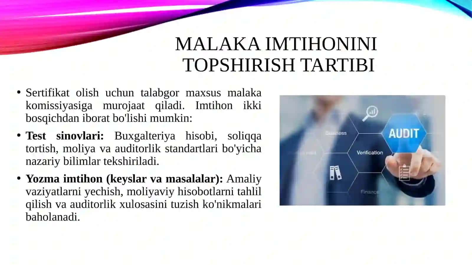 O‘zbekiston Respublikasida auditorlik faoliyatini sertifikatlash tartibi 4