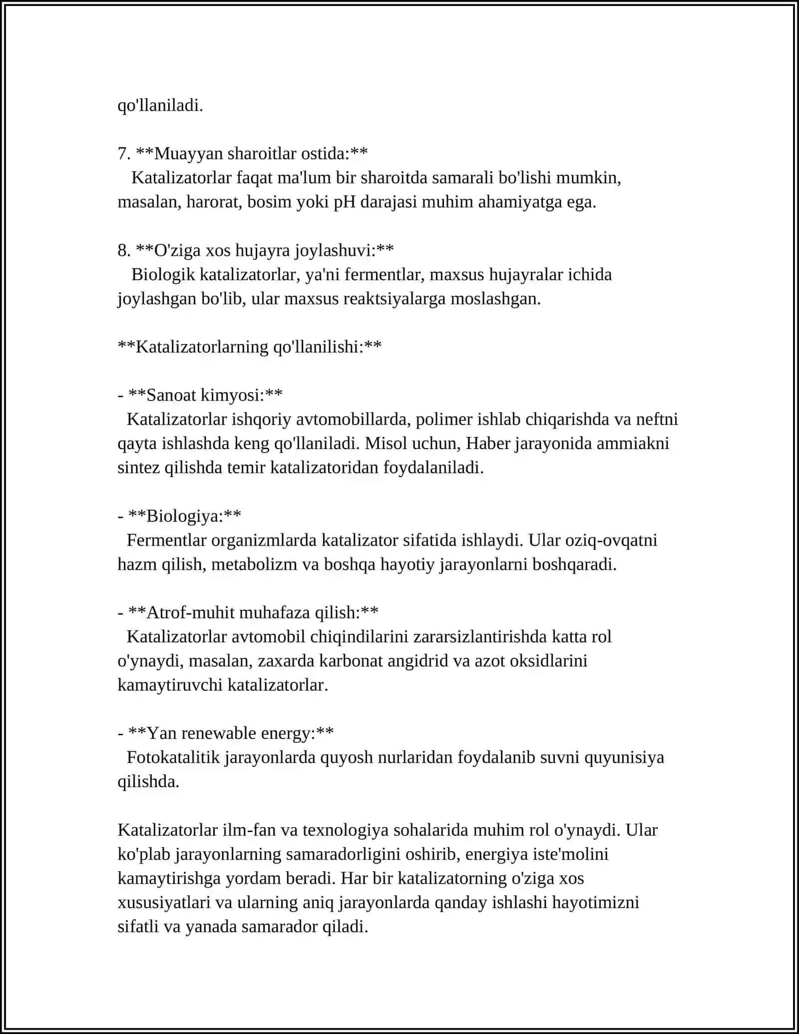 KATALIZNING ASOSIY NAZARIYALARI. KATALIZNING FIZIKAVIY NAZARIYASI 4