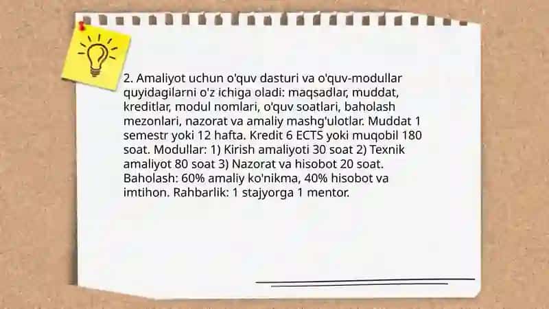 Amaliyot uchun tayyorgarlik va rejalashtirish 4