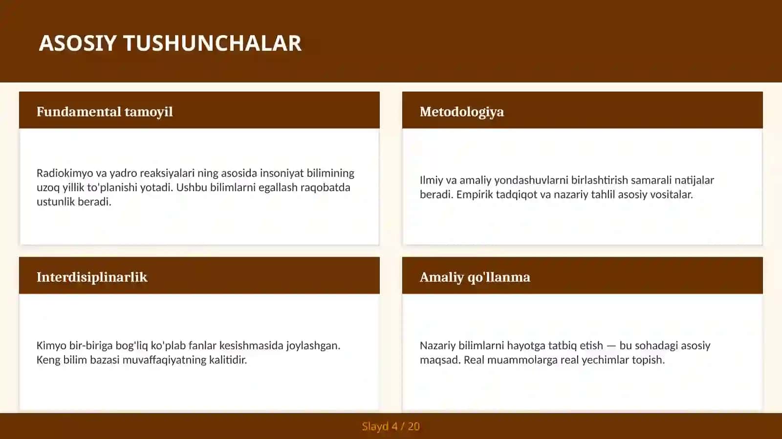 Radiokimyo va yadro reaksiyalari 4