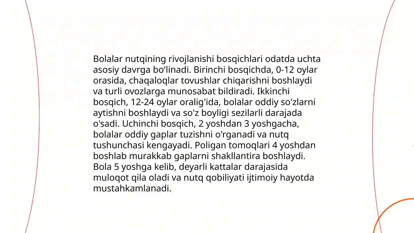Nutqi toʻliq rivojlanmagan bolalar nutqini tekshirish 4