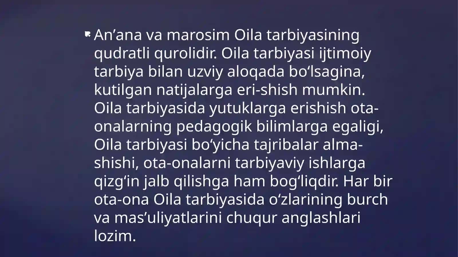 OILADA BOLLALAR TARBIYASI 4