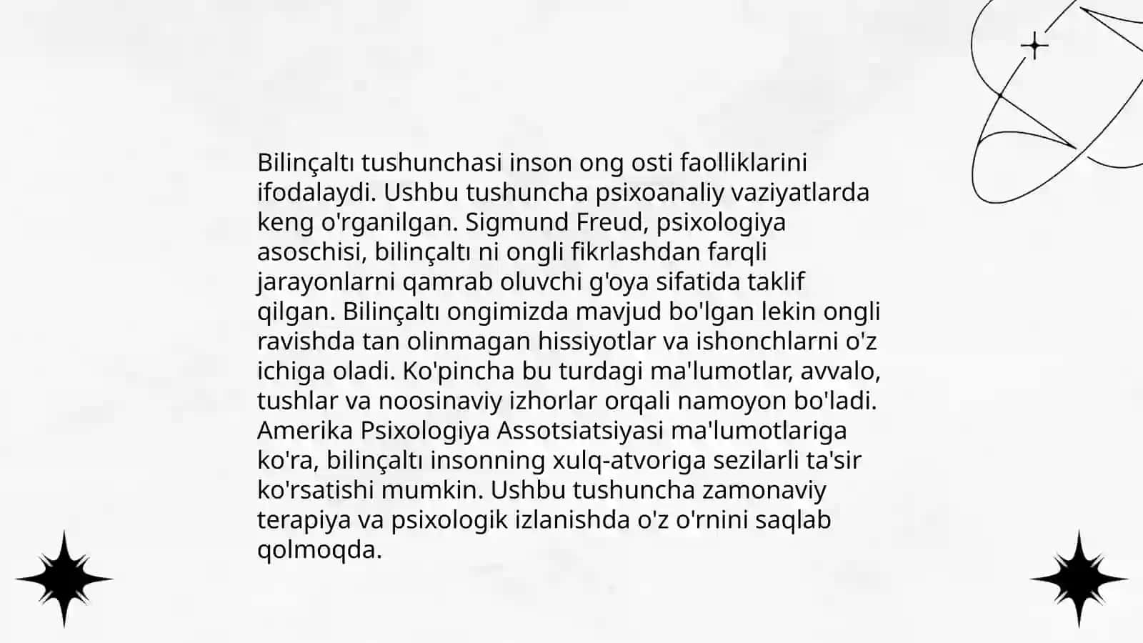 Sigmund Freudning Psixologiya faniga qo’shgan hissasi 4