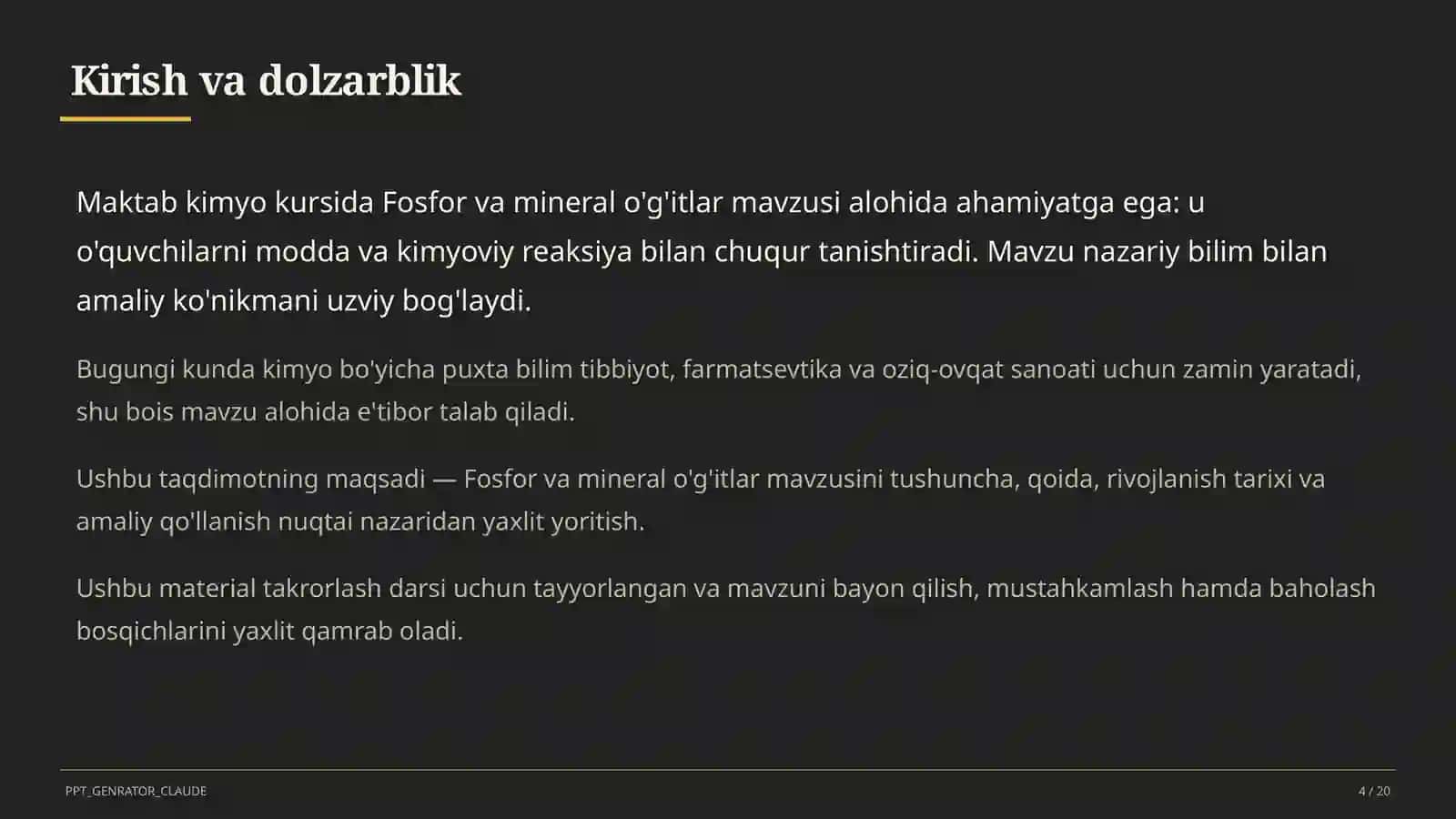 Fosfor va mineral o'g'itlar (9-sinf) 4