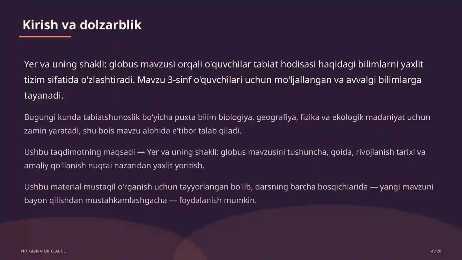 Yer va uning shakli: globus (3-sinf) 4