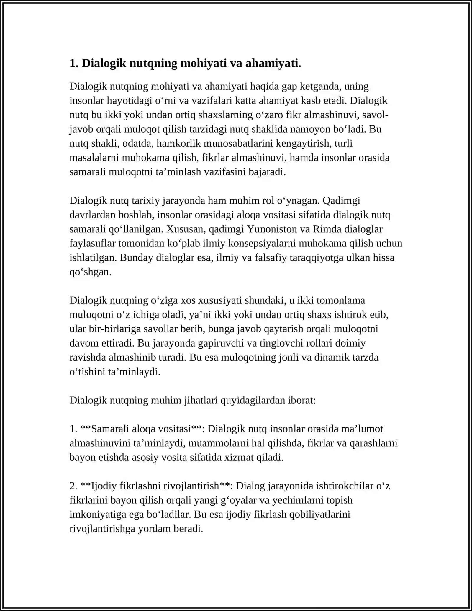 UMUMTA’LIM MAKTABI O’QUVCHILARINING DIOLOGIK NUTQINI RIVOJLANTIRISHDA TA’LIM TEXNOLOGIYALARINING AHAMIYATI 4