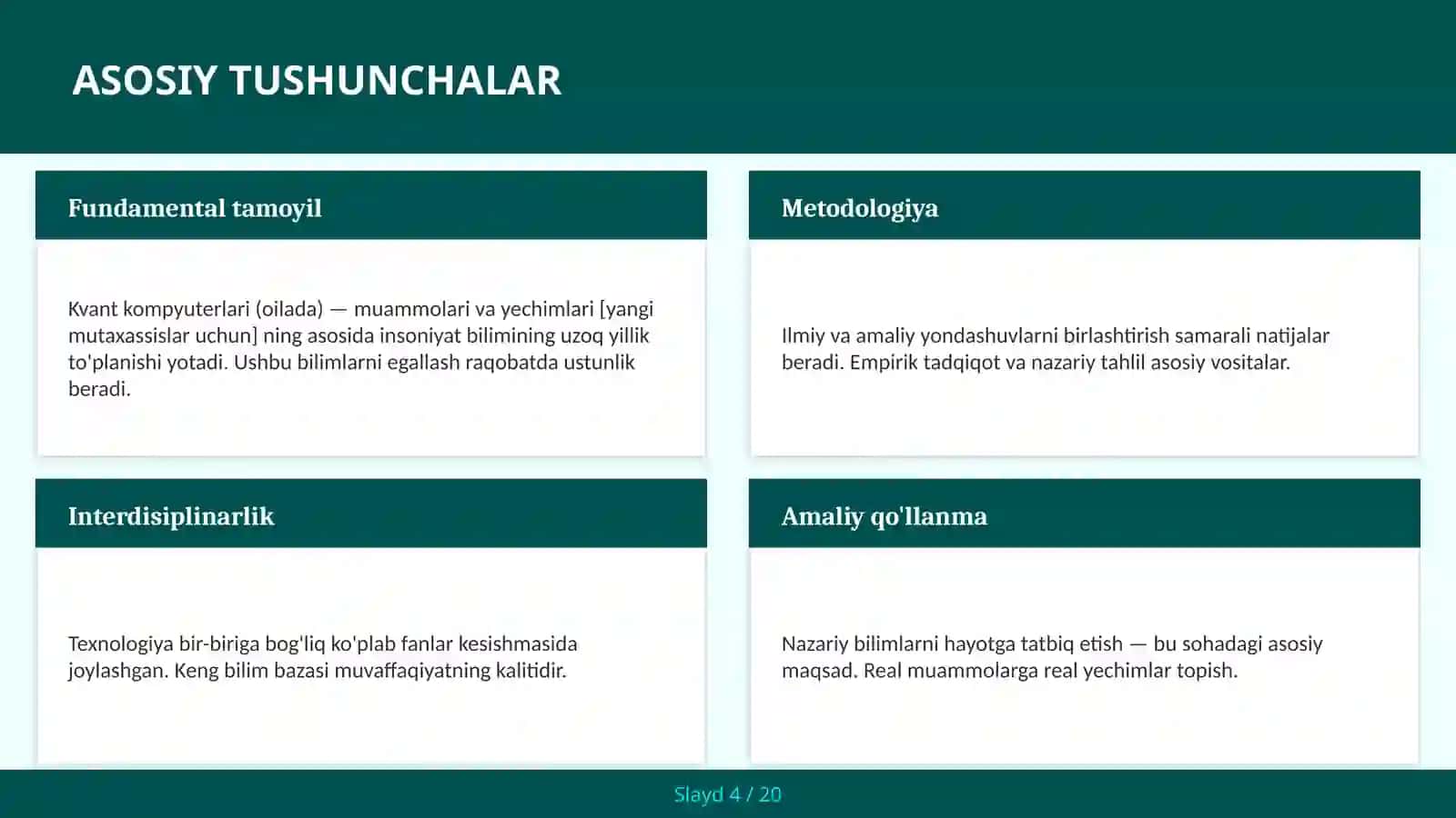KVANT KOMPYUTERLARI (OILADA) — MUAMMOLARI VA YECHIMLARI [YANGI MUTAXASSISLAR UCHUN] 4