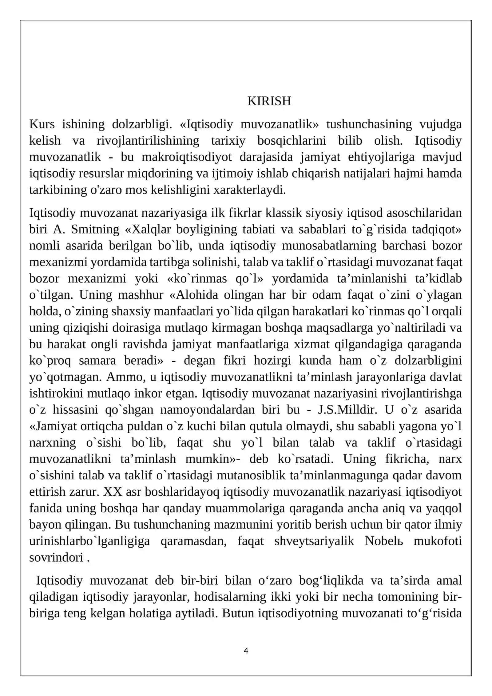 Iqtisodiyotdagi tarkibiy o`zgarishlar va uning iqtisodiy muvozanatga ta`siri 4