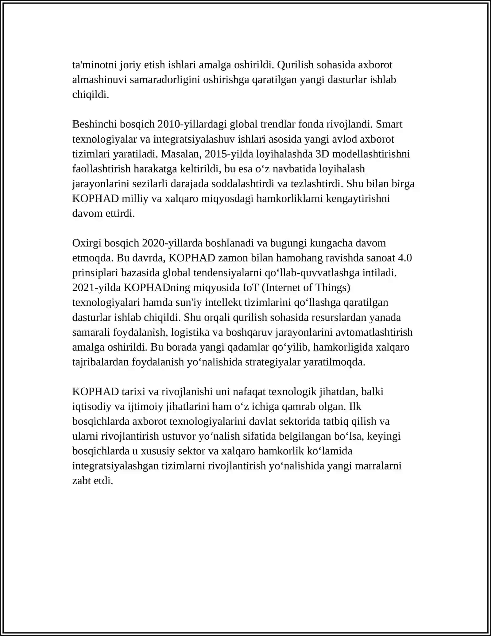 KOPHAD: tarixiy rivojlanishi 4