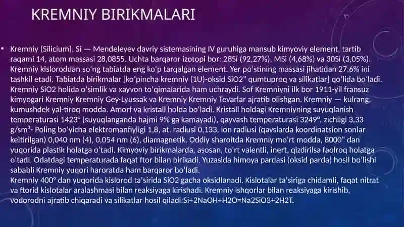 Silikatlar sanoatdagi Ahamiyati 4