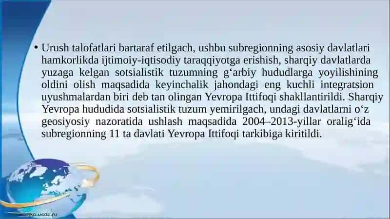 Jahondagi zamonaviy geosiysiy vaziyat 4