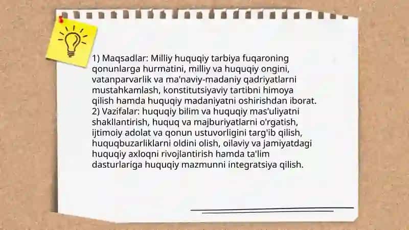 Milliy tarbiyada huquqiy tarbiya 4