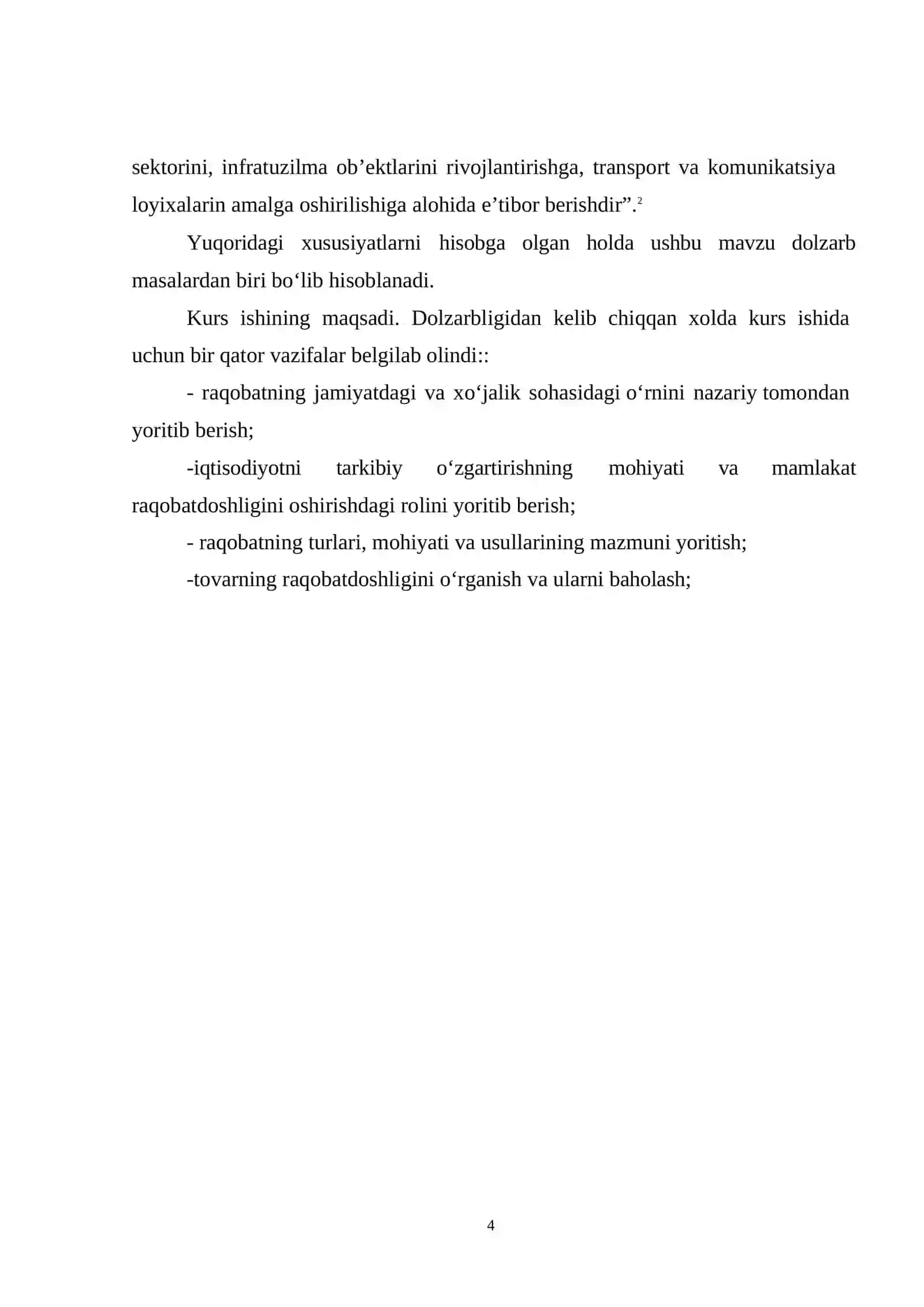 Raqobat Baholash erkin bozor 4