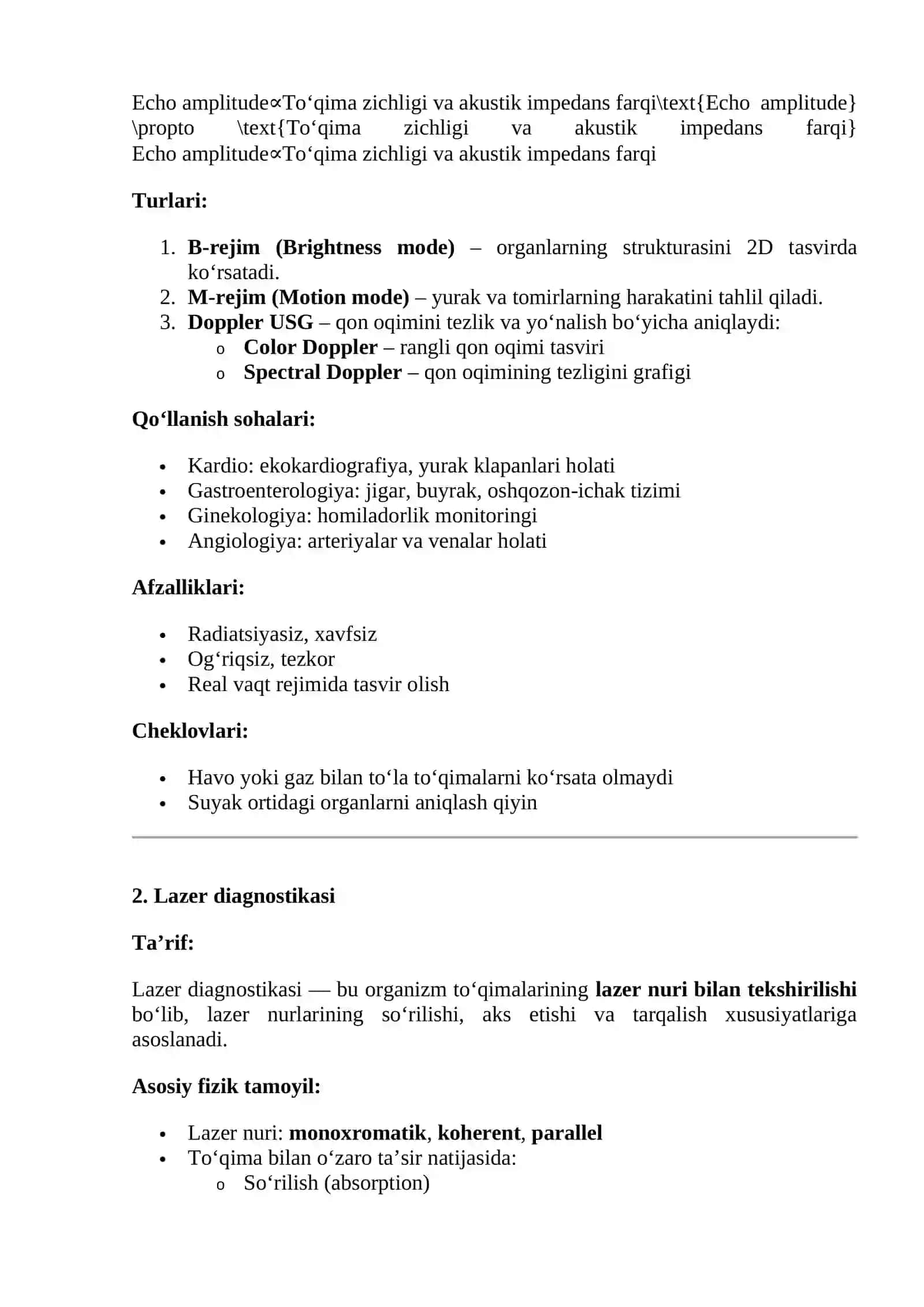 TIBBIYOTDA ULTRATOVUSH LAZER DIAGNOSTIKASI 4