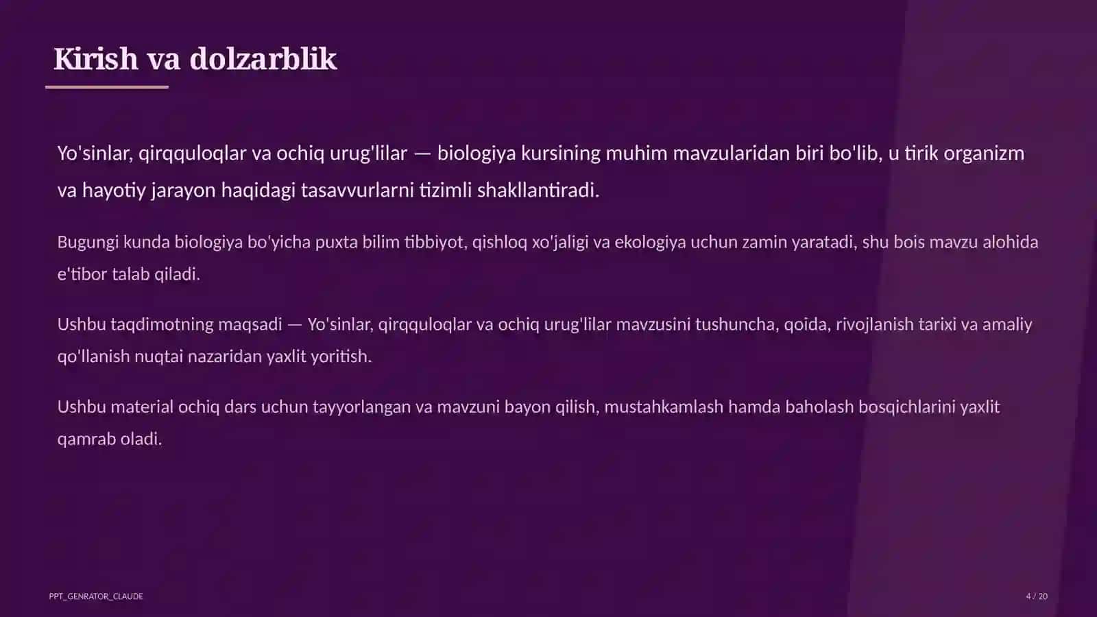 Yo'sinlar, qirqquloqlar va ochiq urug'lilar (6-sinf) 4