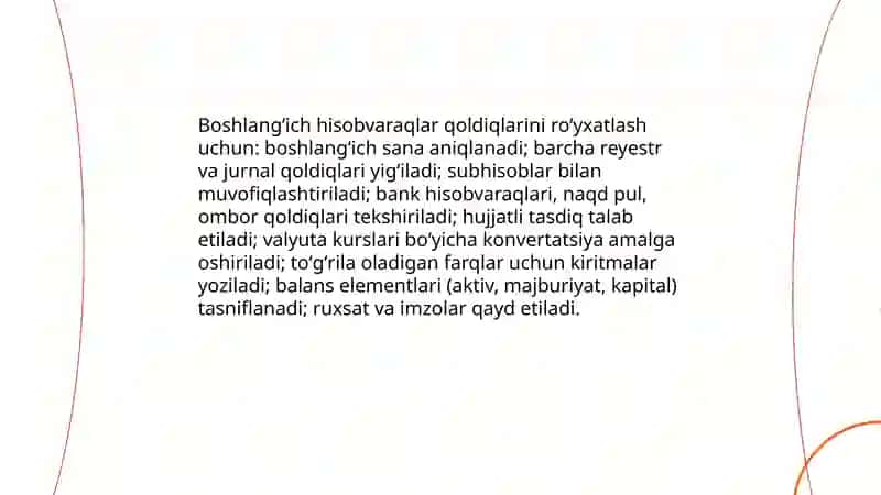 Dastlabki hisoblash ma'lumotlarini aniqlash 4