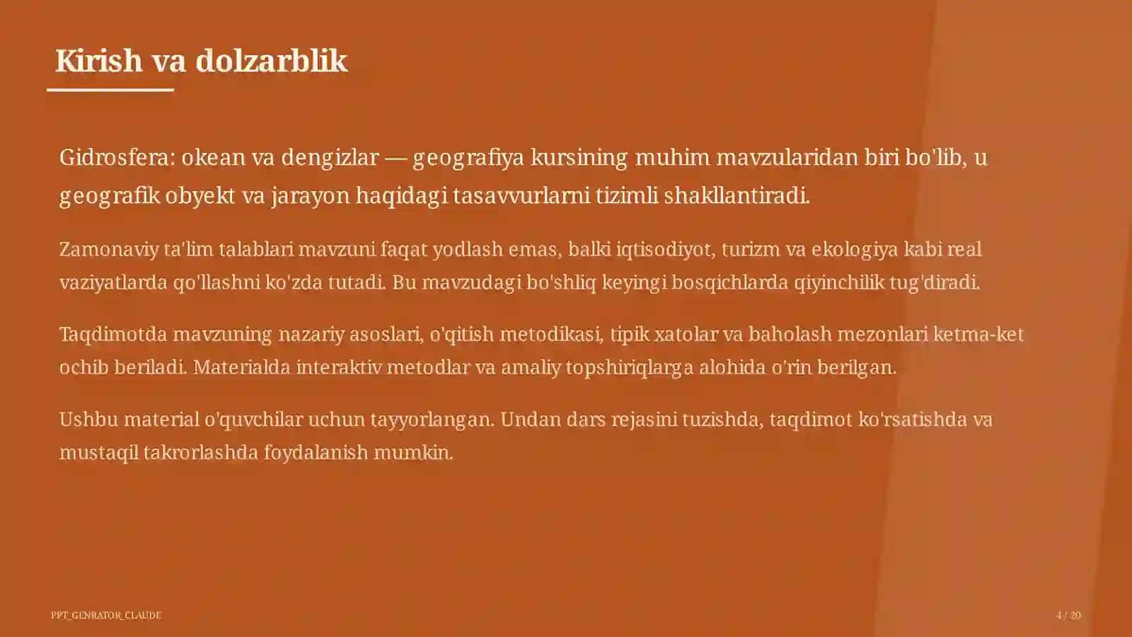 Gidrosfera: okean va dengizlar (6-sinf) Geografiya 4