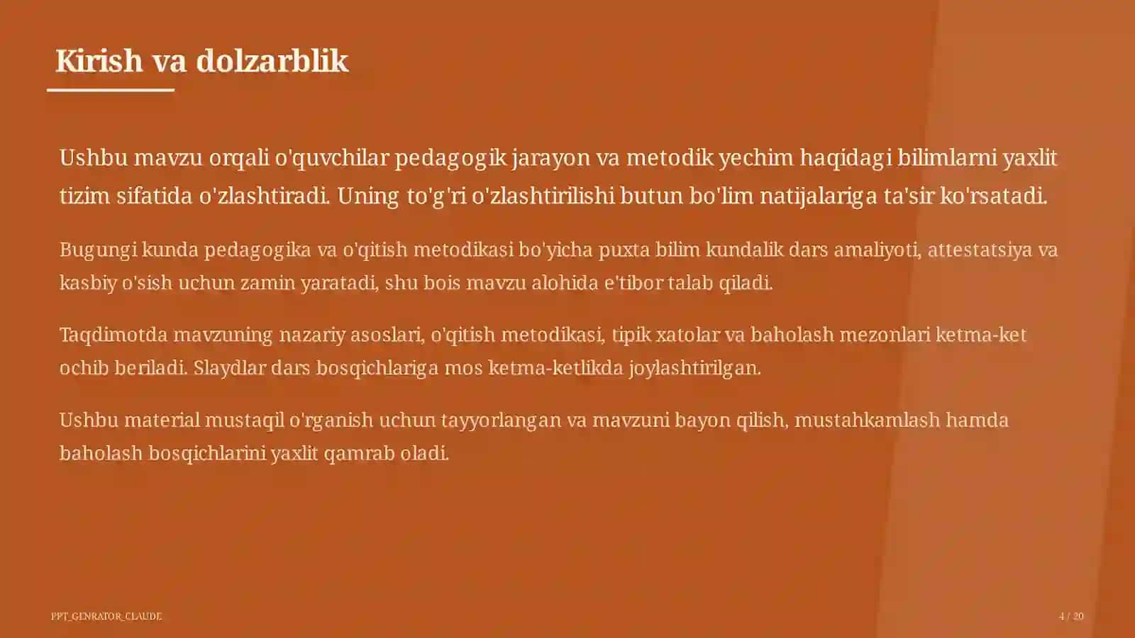 O'qituvchilarning Milliy sertifikatiga tayyorgarlik 4