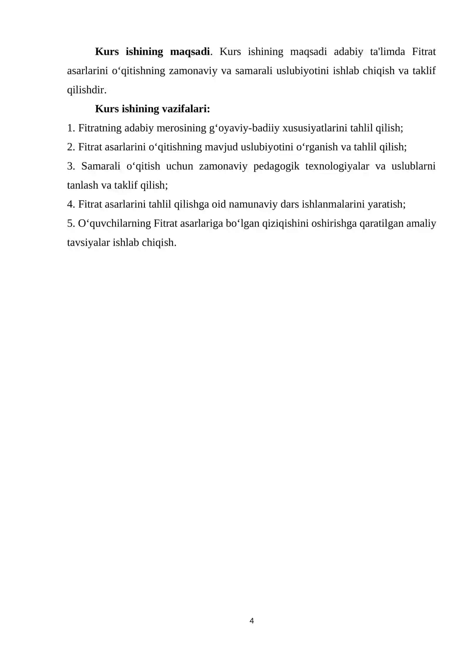 FITRATNING ADABIYOTSHUNOSLIK FAOLIYATI 4