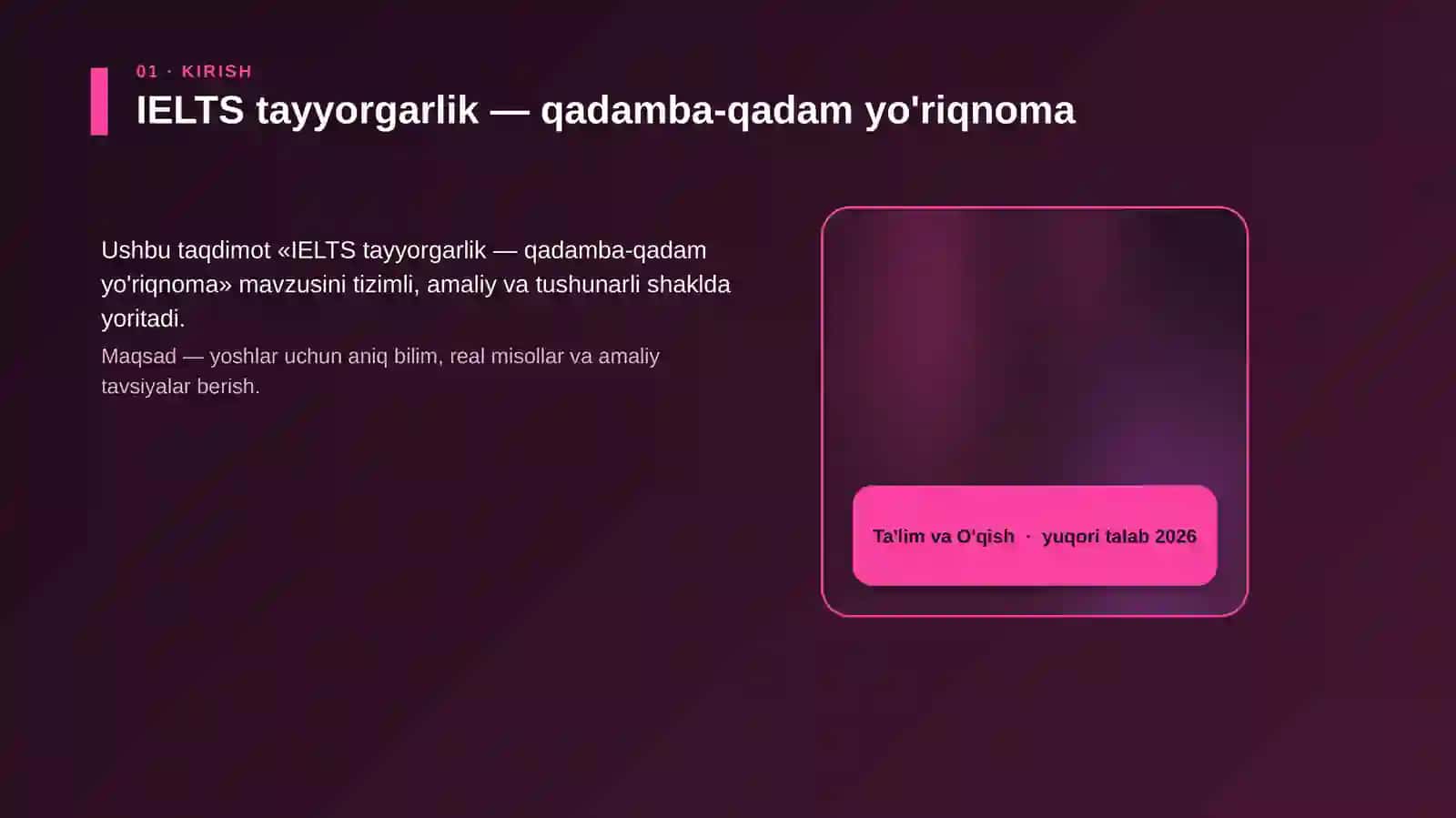 IELTS tayyorgarlik — qadamba-qadam yo'riqnoma 4