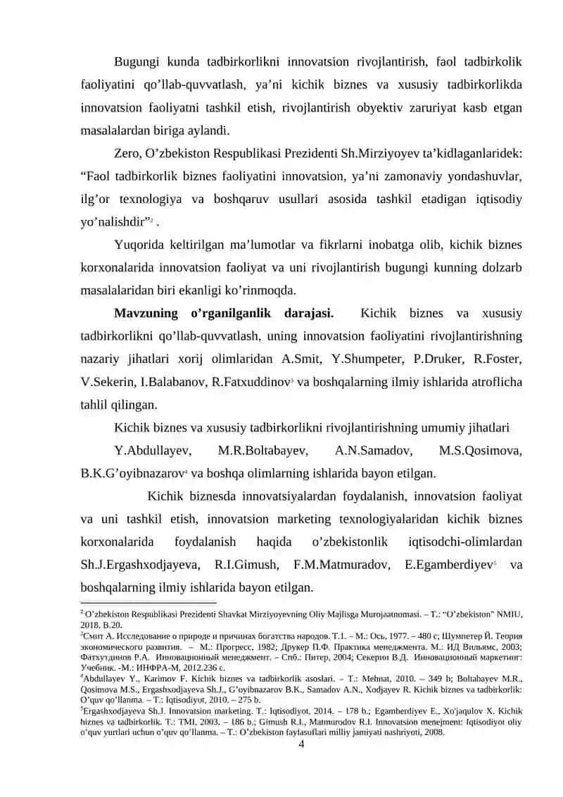 O'zbekistonda Kichik Biznes va Xususiy Tadbirkorlik 4