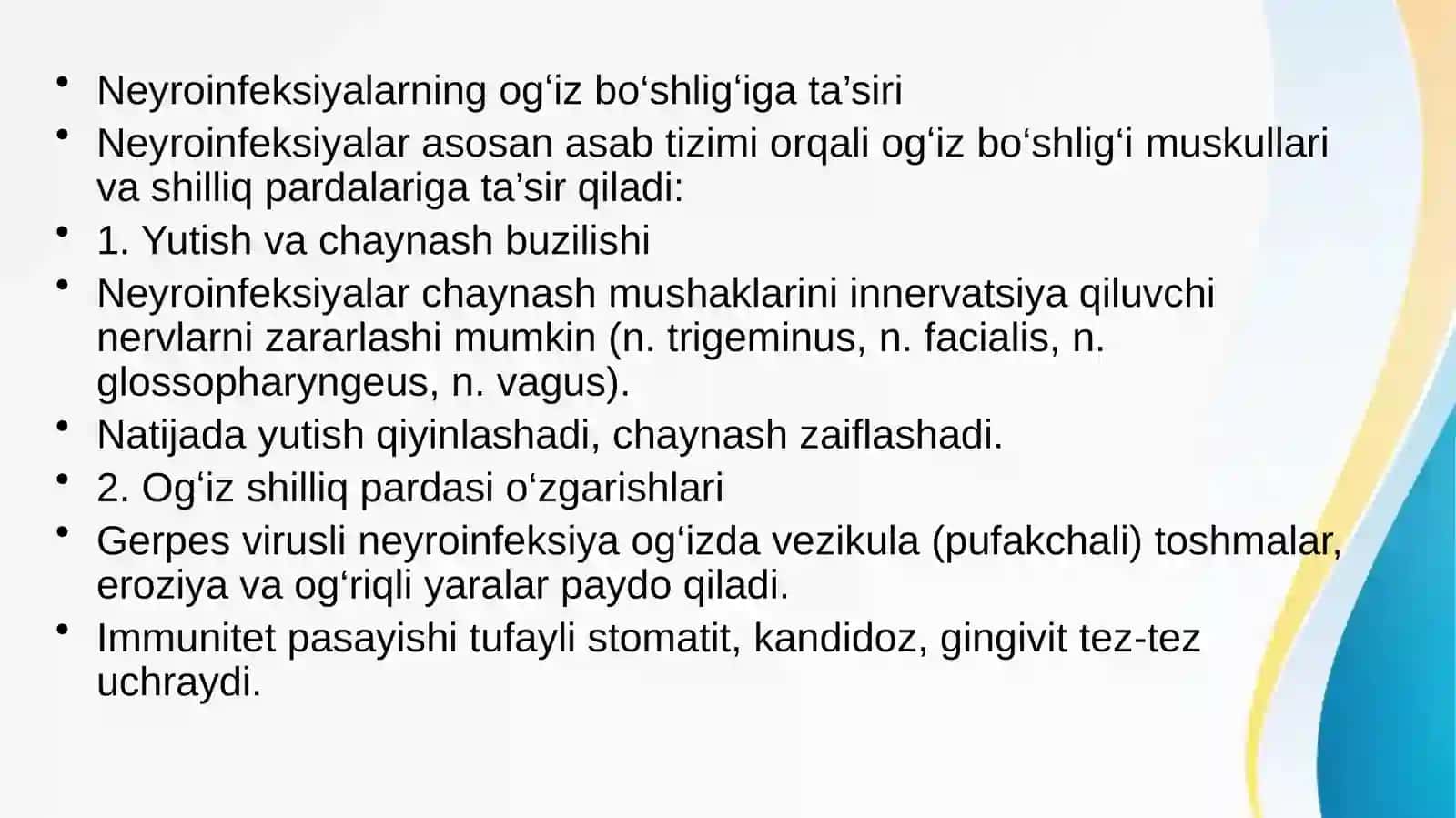 Neyroinfeksiyalar va uylar og'ir õg'iz bo'shlig'i ta'siri 4