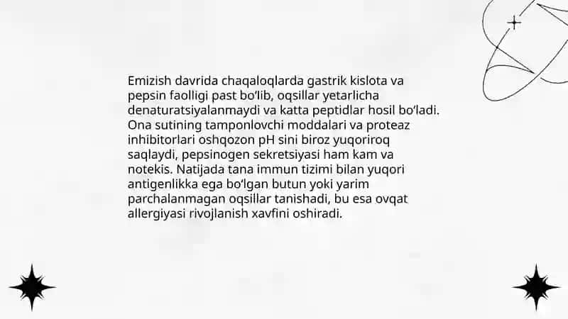 Bolalarda oqsillarning parchalanishi va ovqat allergiyasi 4