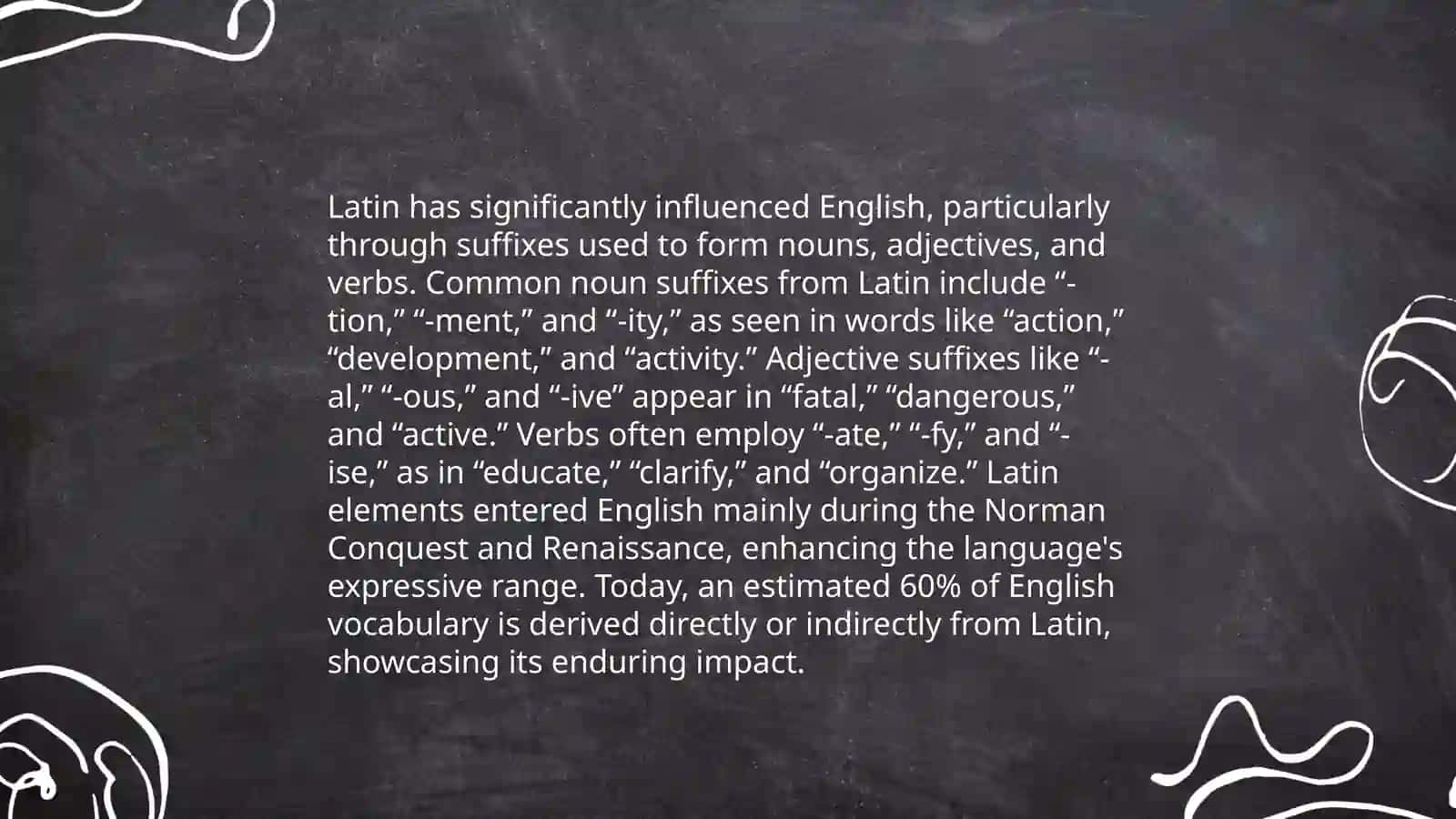 Origin of suffixes 4