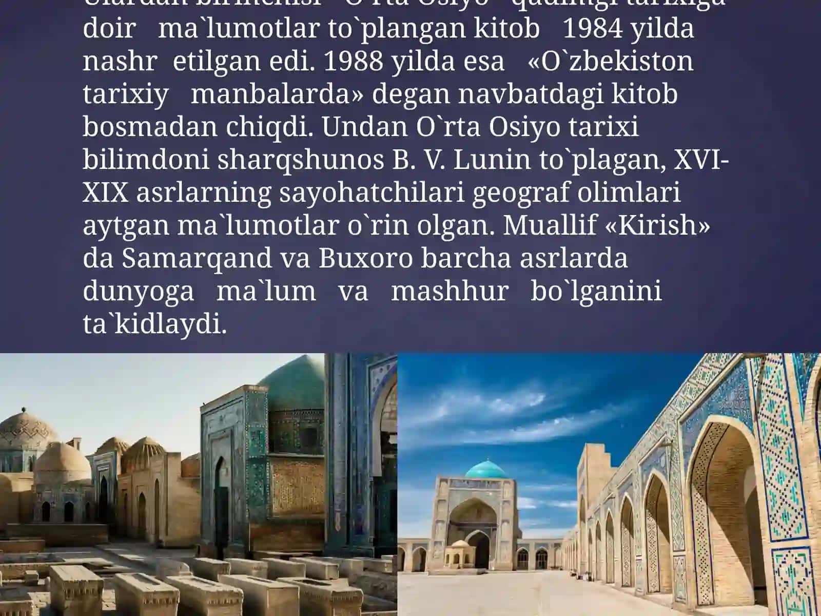 XVI-XIX asrning birinchi yarmida O`rta Osiyotarixshunosligi 4
