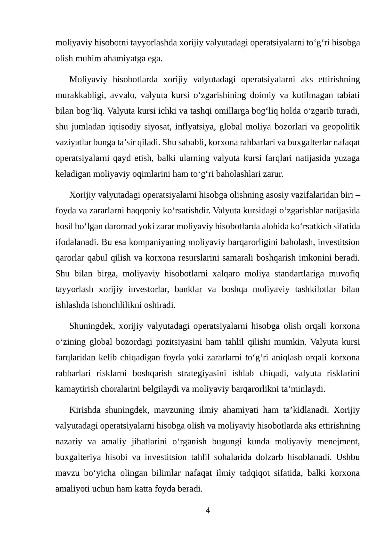 XORIJIY VALYUTADAGI OPERATSIYALARNI HISOBGA OLISH VA MOLIYAVIY HISOBOTDA AKS ETTIRISHNING XUSUSIYATLARI 4