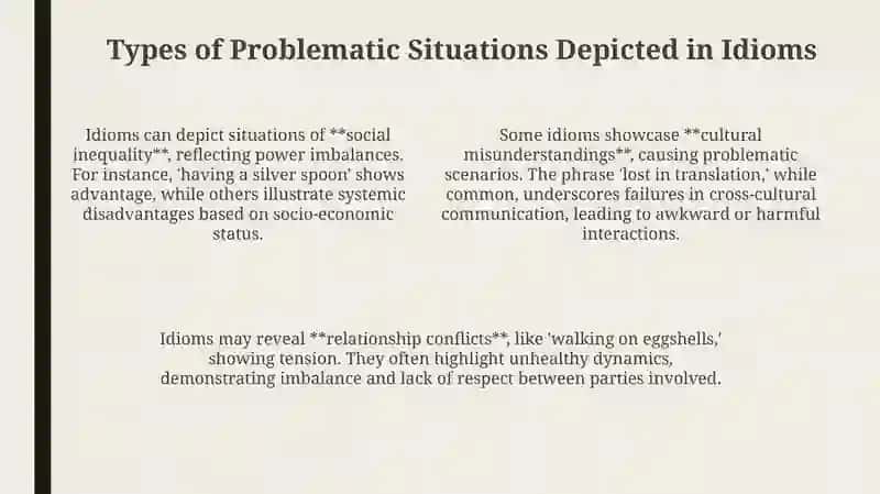 Idioms with problematic situations 4