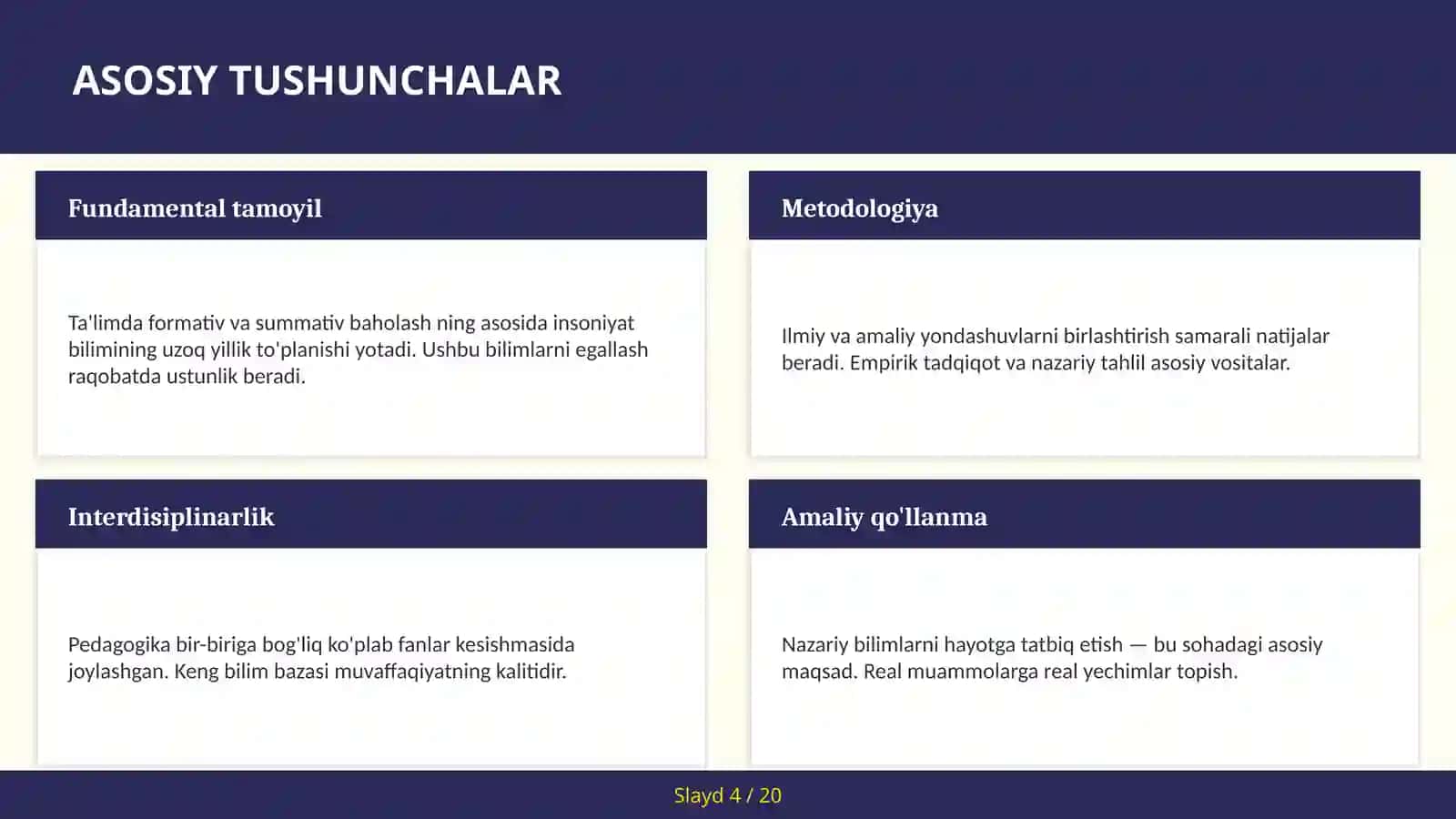 TA'LIMDA FORMATIV VA SUMMATIV BAHOLASH 4