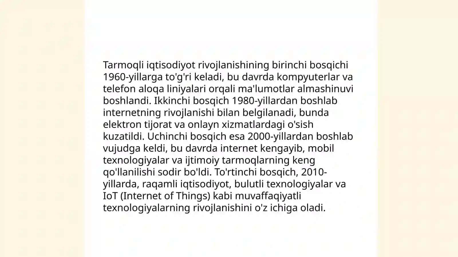 Iqtisodiy Tarmoqli Oʻsish 4