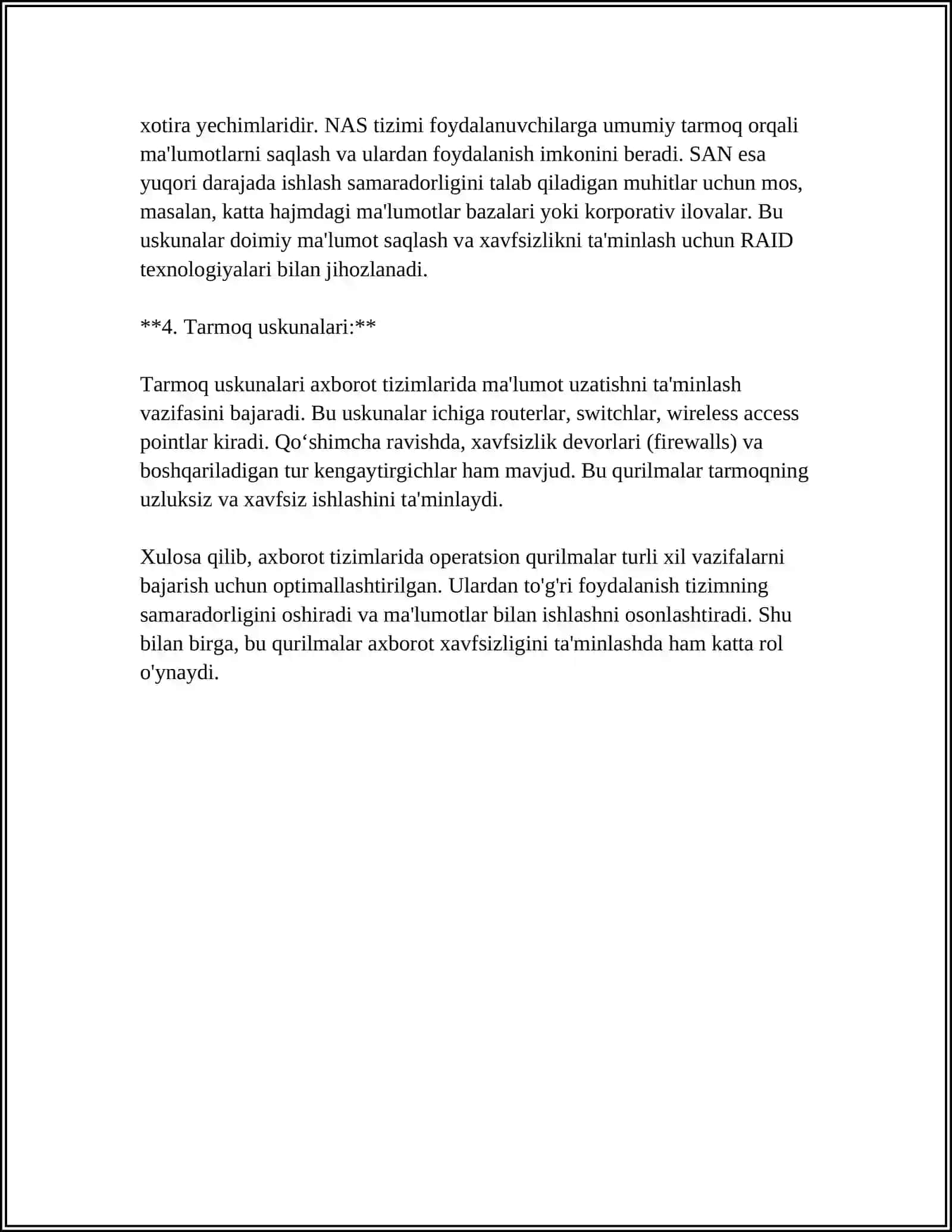 AXBOROT TIZIMLARIDA OPERATSION QURULMALAR TAHLILI 4
