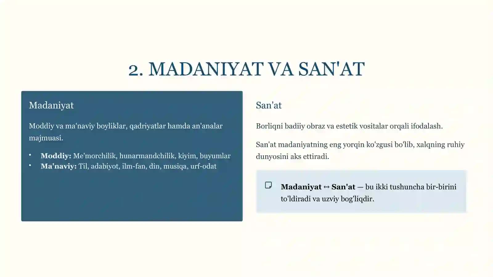 O‘ZBEKISTONNING MADANIYATI VA SAN’ATI TARIXI FANINING MAQSADI VA VAZIFALARI 4