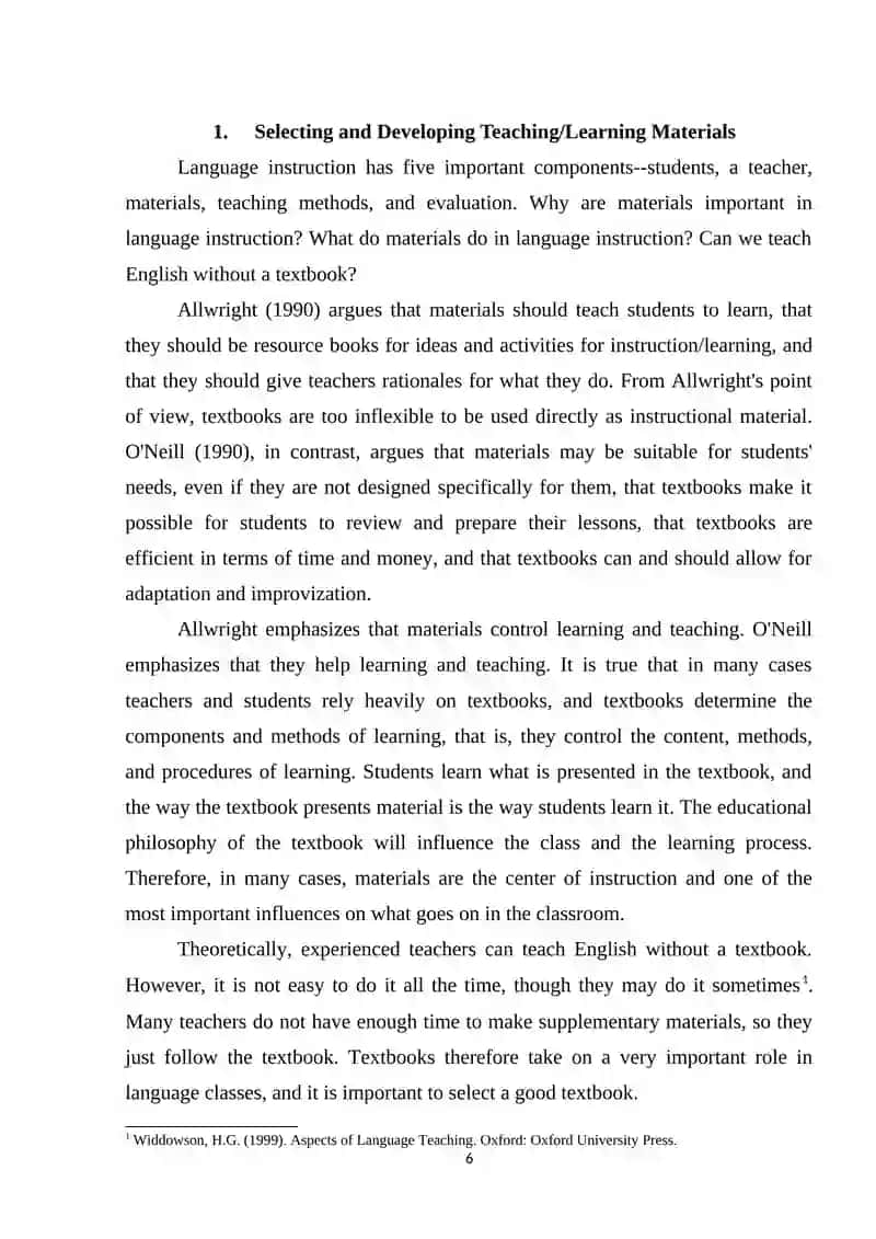 POSSIBLE PROBLEMS IN SELECTING APPROPRIATE TEACHING MATERIALS 4