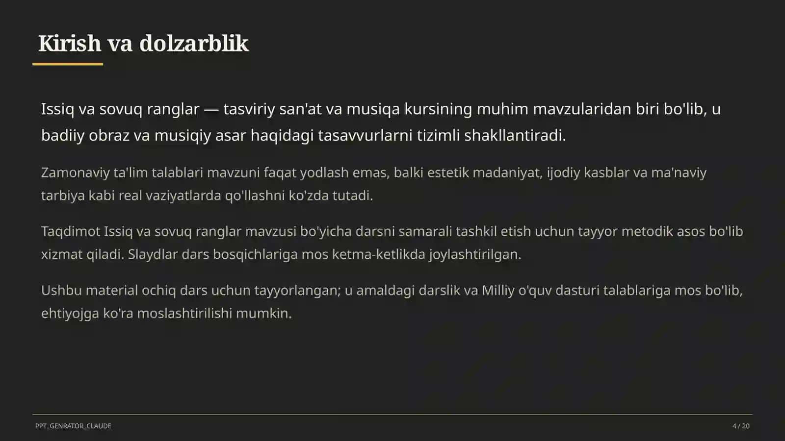 Issiq va sovuq ranglar (2-sinf) 4