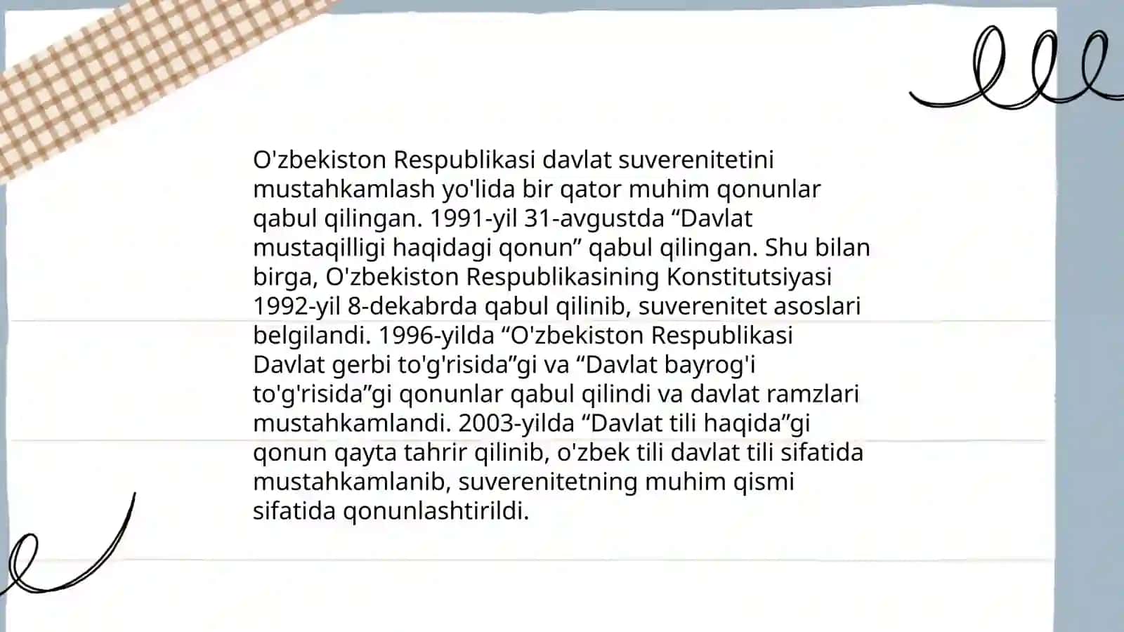 Mustaqil O‘zbekiston Respublikasi tashkil topishining tarixiy ahamiyati 4
