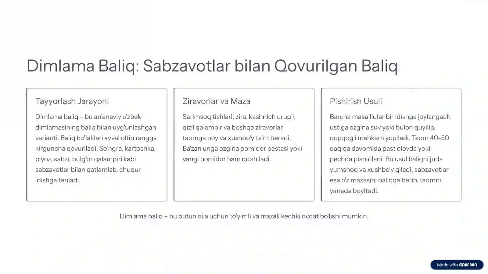 Baliq va Dengiz Mahsulotlaridan Taom Tayyorlash: Oshxona Sirlari 4