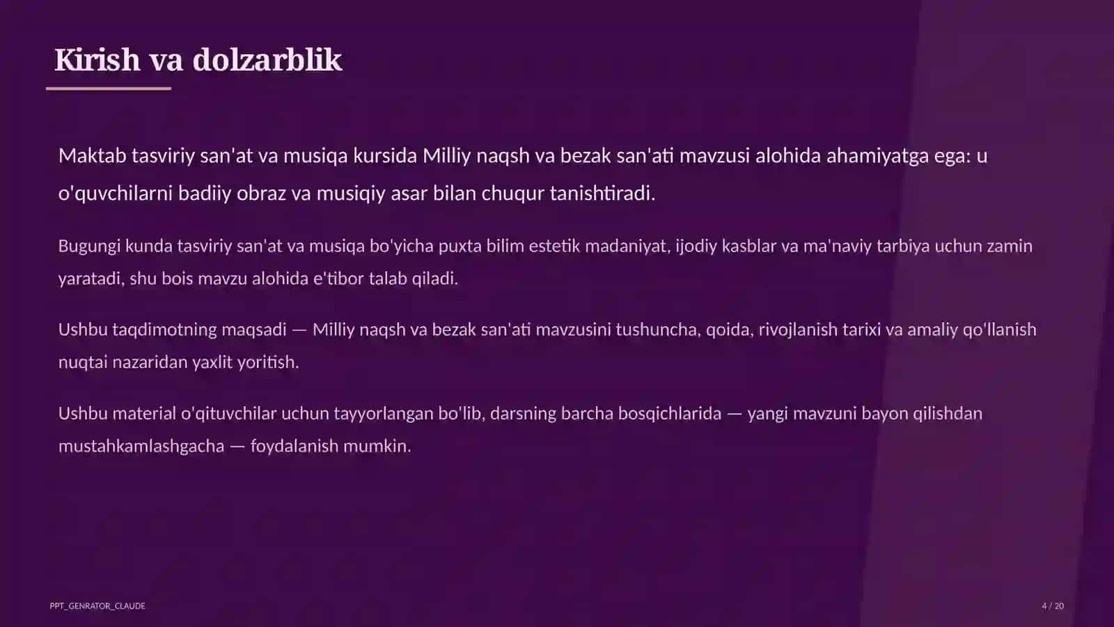 Milliy naqsh va bezak san'ati (3-sinf) 4