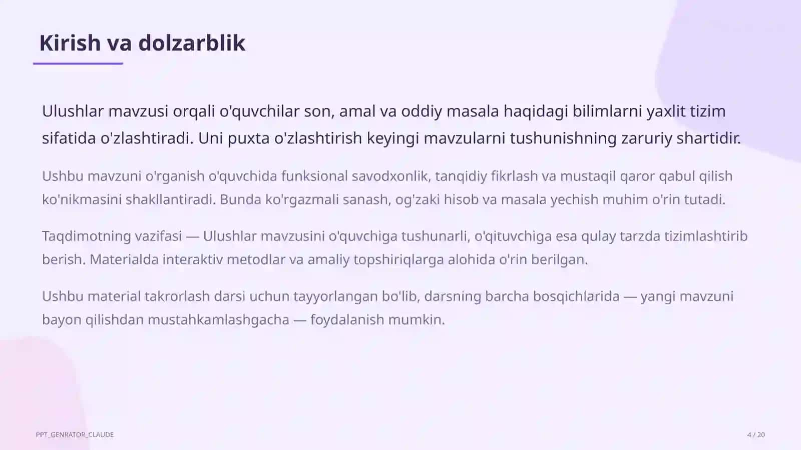 Ulushlar (3-sinf) 4